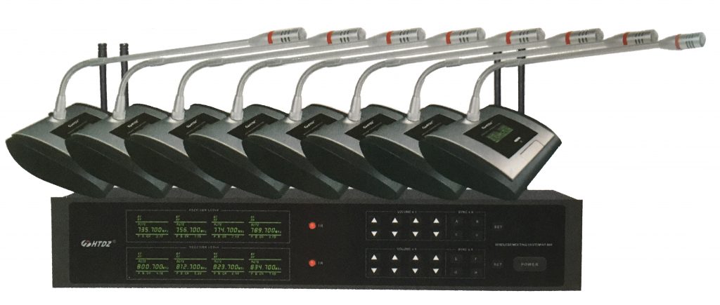 Mini système conférencier 8 postes HF HTDZ HT-968
